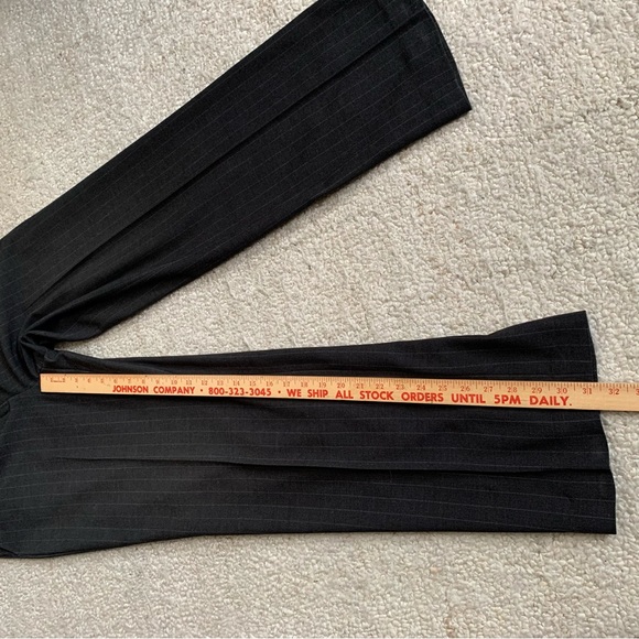 david n Pants PinStriped Wide Straight Leg ~ Charcoal w/Silvery Stripe ~ Size 10 - Picture 8 of 14